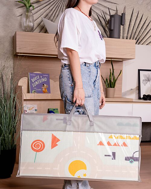 Tappeto Gioco Pieghevole Montessori 2 in 1 Reversibile e Morbido