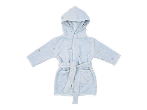 Accappatoio Blu Amici della Foresta Bambino – Cotone Biologico