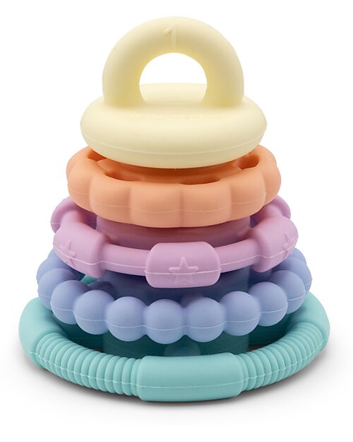 GIOCO IMPILABILE E MASSAGGIAGENGIVE SILICONE - PASTELLO -JELLYSTONE