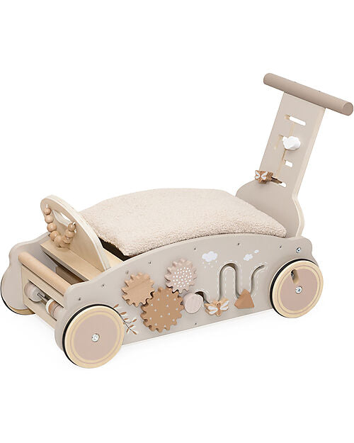 3 in 1 Dondolo Girello e Macchina - Nocciola - Legno FSC - 2+ Anni