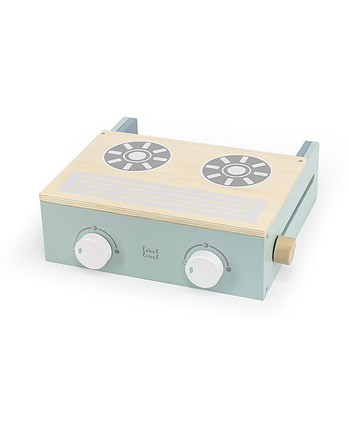 Mini Cucina Pieghevole Legno Verde Label Label - Faggio FSC 3+ Anni