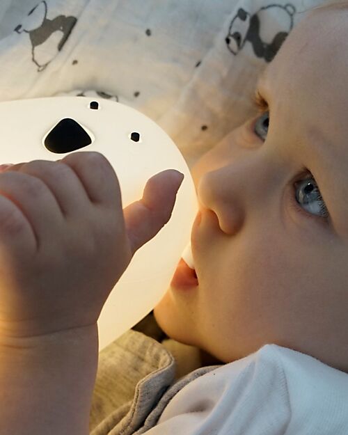 Luce da Notte Orsetto in Morbido Silicone - Bianco - Con Telecomando