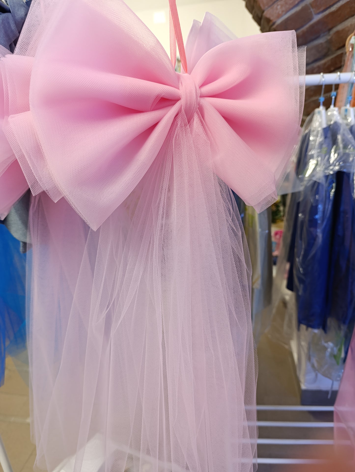 Fiocco doppio basico in tulle colori assortiti