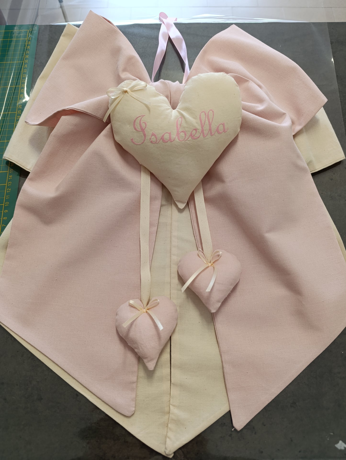 Fiocco Nascita Artigianale in Cotone Grezzo Handmade - Monello