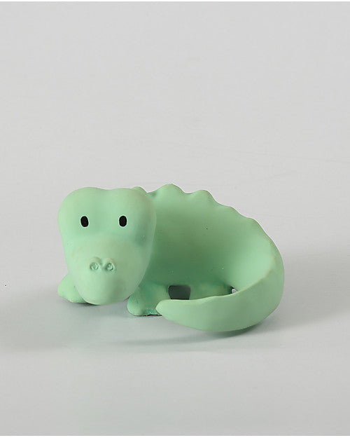 3-in-1 Sonaglio Coccodrillo, Massaggiagengive, Gioco da Bagno, My First Zoo - 100% Caucciù Naturale