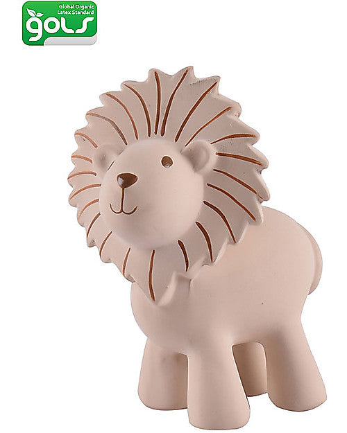 3-in-1 Sonaglio Leone, Massaggiagengive, Gioco da Bagno, My First Zoo - 100% Caucciù Naturale