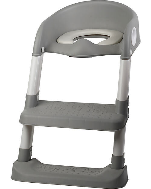 Riduttore WC con Scaletta - Grigio - Antiscivolo - tryco baby